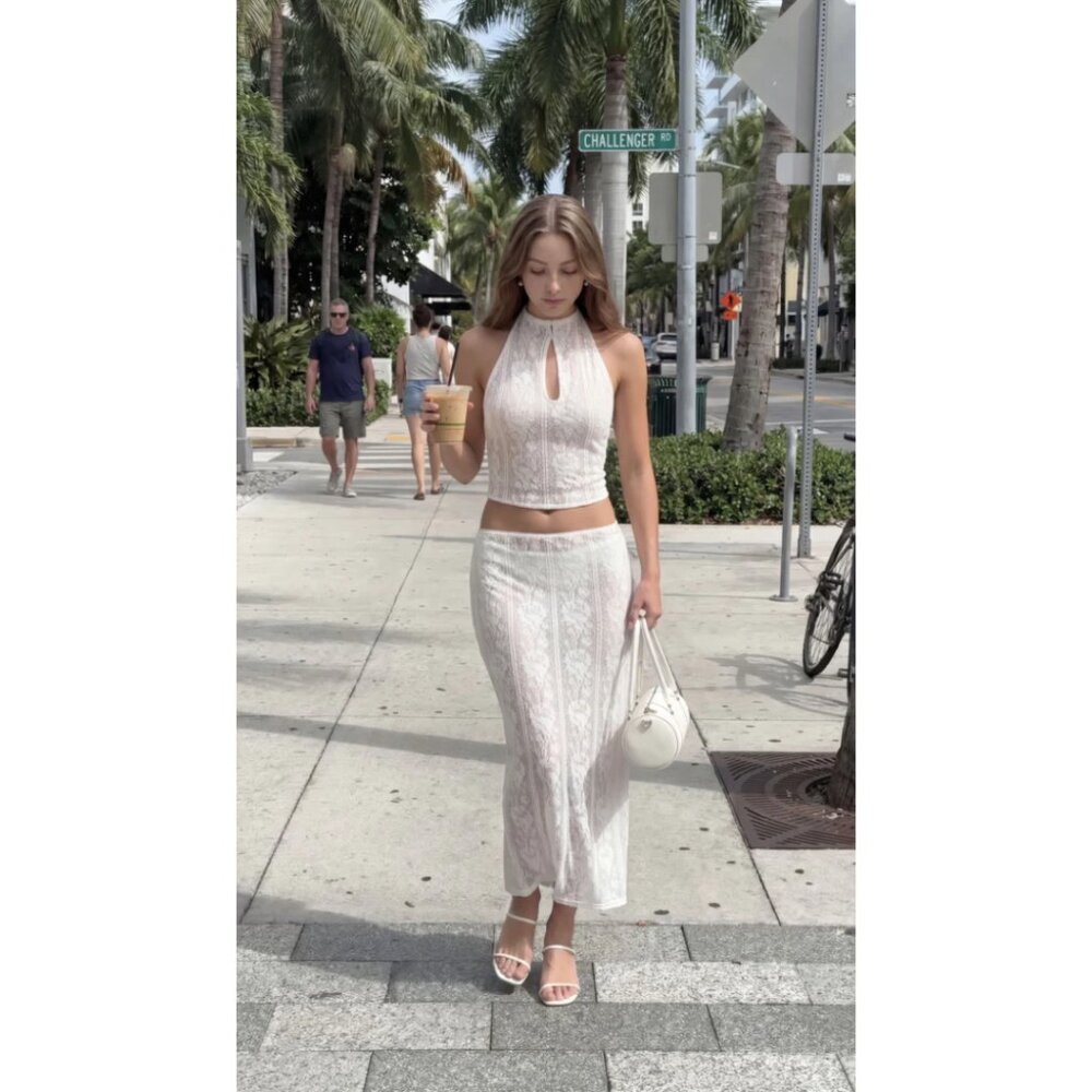 GRACE Women Maxi Skirt White
